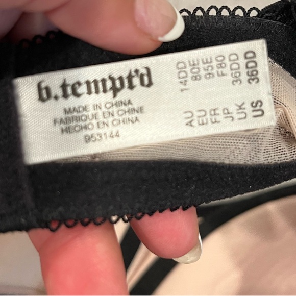 WACOAL B.tempt’d bra panty thong set ciao Bella balconette bow lingerie Lack - Picture 4 of 6